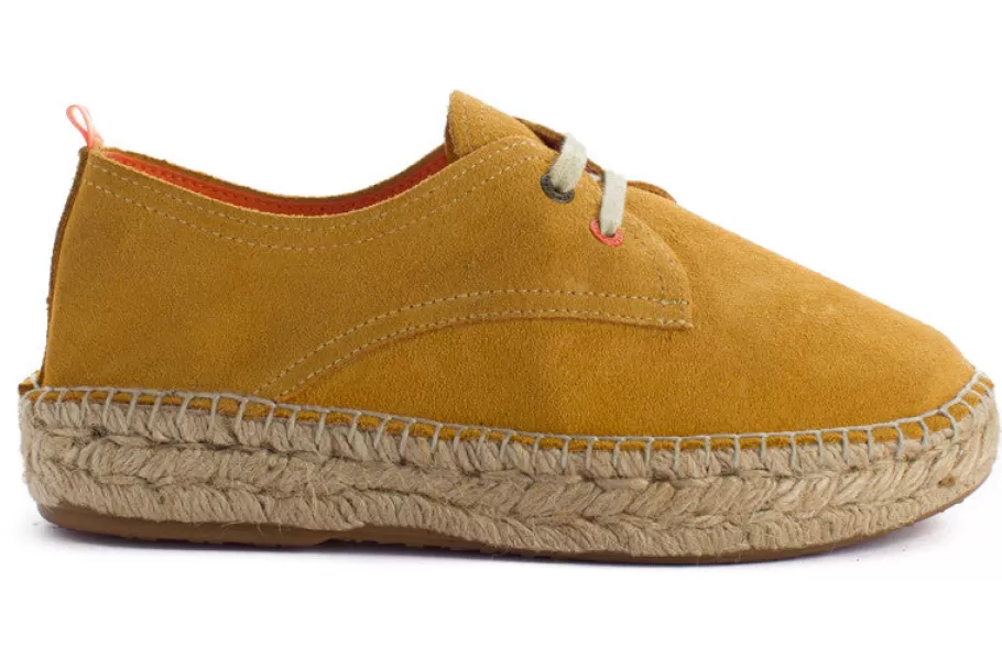 Abarca Shoes Albero Leather Blucher-Women Espadrilles With Laces