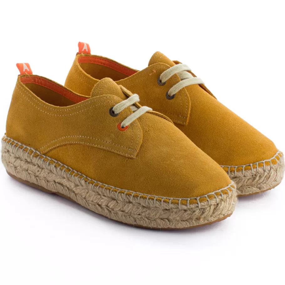 Abarca Shoes Albero Leather Blucher-Women Espadrilles With Laces