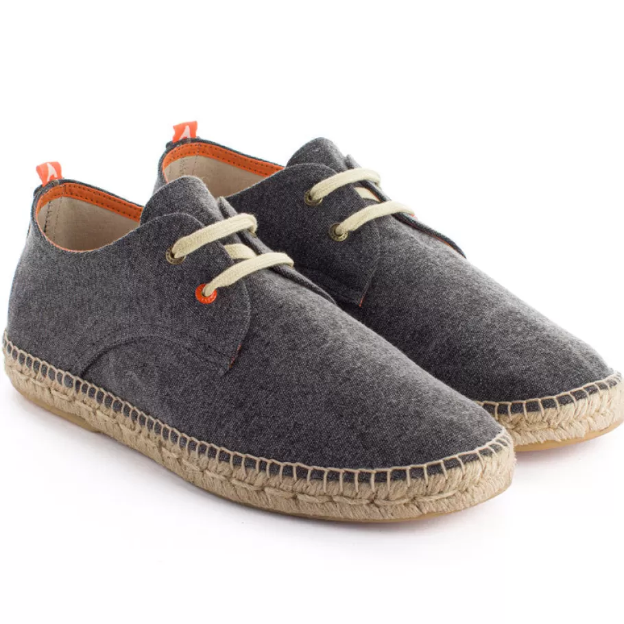 Abarca Shoes Blucher Terra Black-Men Summer Espadrilles