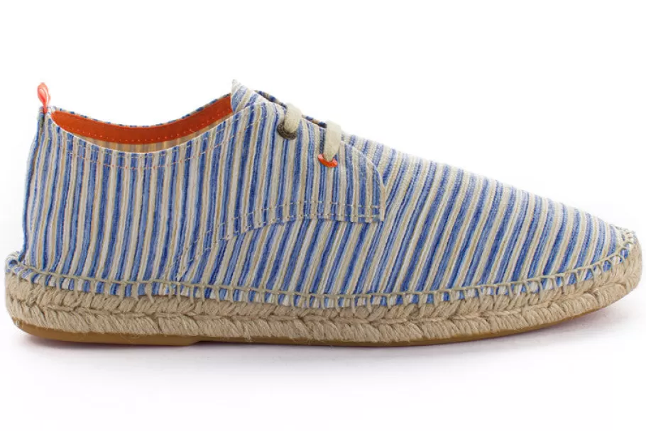 Abarca Shoes Blucher Terra Blue Stripes-Men Blucher Espadrilles