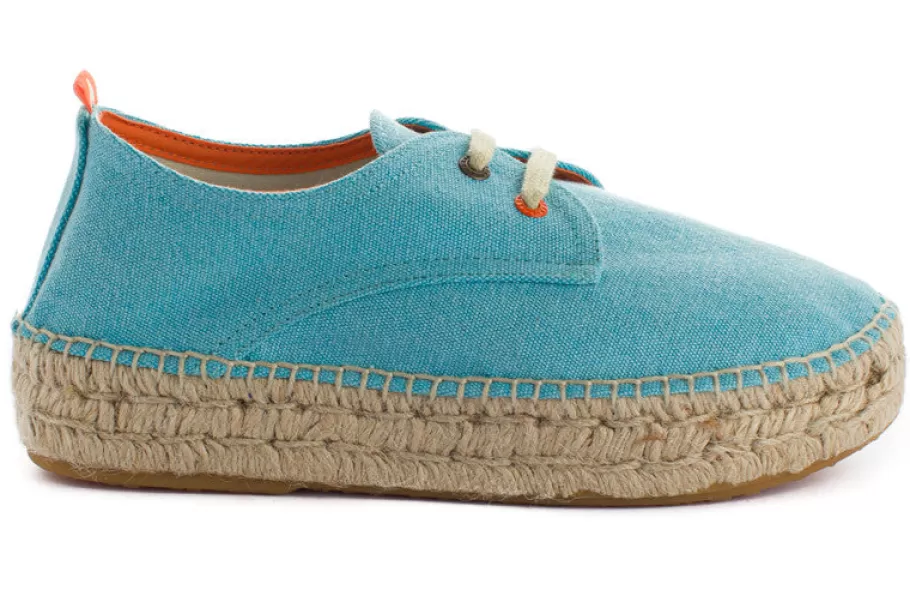 Abarca Shoes Blucher Terra Celeste-Women Espadrilles With Laces