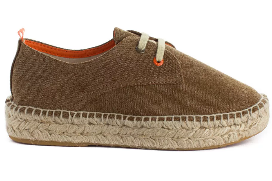 Abarca Shoes Blucher Terra Leather-Women Espadrilles With Laces