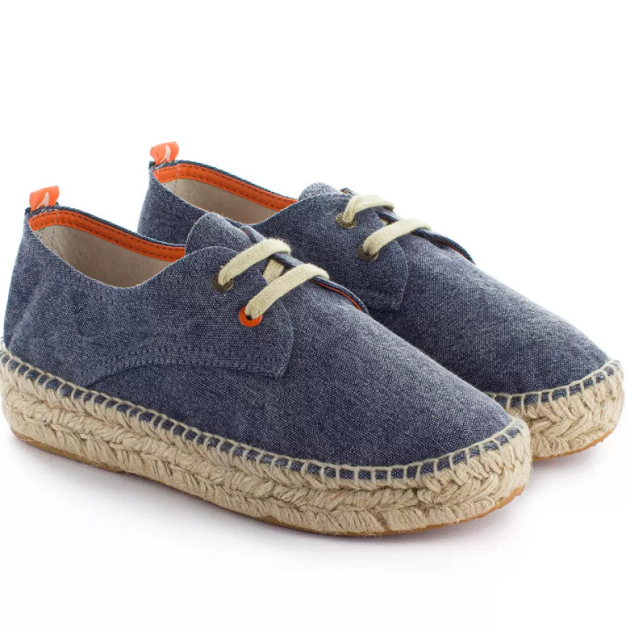 Abarca Shoes Blucher Terra Marino-Women Espadrilles With Laces