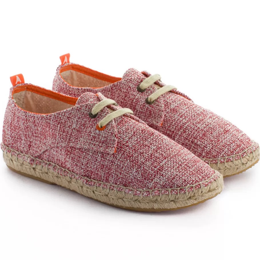 Abarca Shoes Blucher Terra White House Red-Women Espadrilles With Laces