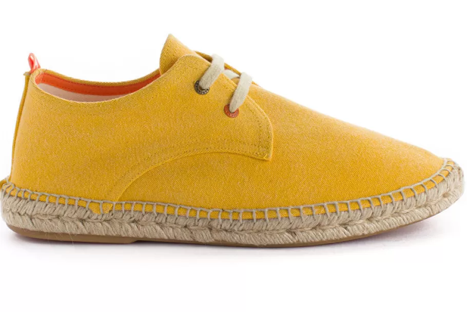 Abarca Shoes Blucher Terra Yellow-Men Espadrilles With Laces