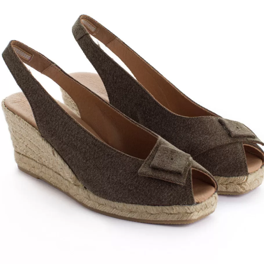 Abarca Shoes Brown Creta Wedge Espadrilles-Women Espadrilles With Wedges