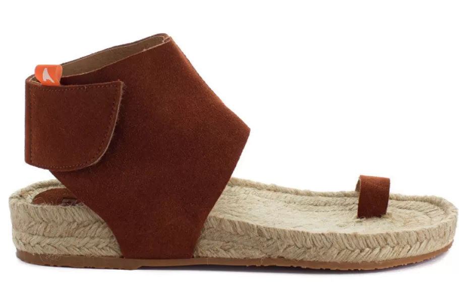 Abarca Shoes Brown Ibiza Leather Sandals-Women Summer Espadrilles