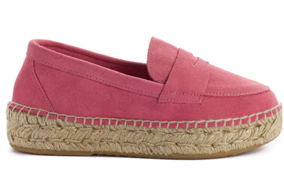 Abarca Shoes Bubblegum Leather Moccasin-Women Moccasin Espadrille