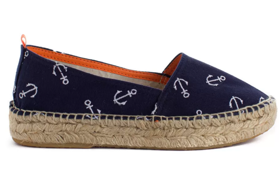 Abarca Shoes Camping Terra Anclas Marino-Women Summer Espadrilles