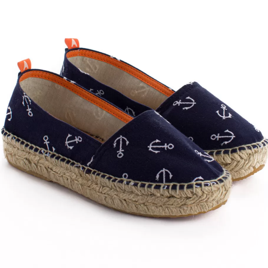 Abarca Shoes Camping Terra Anclas Marino-Women Summer Espadrilles