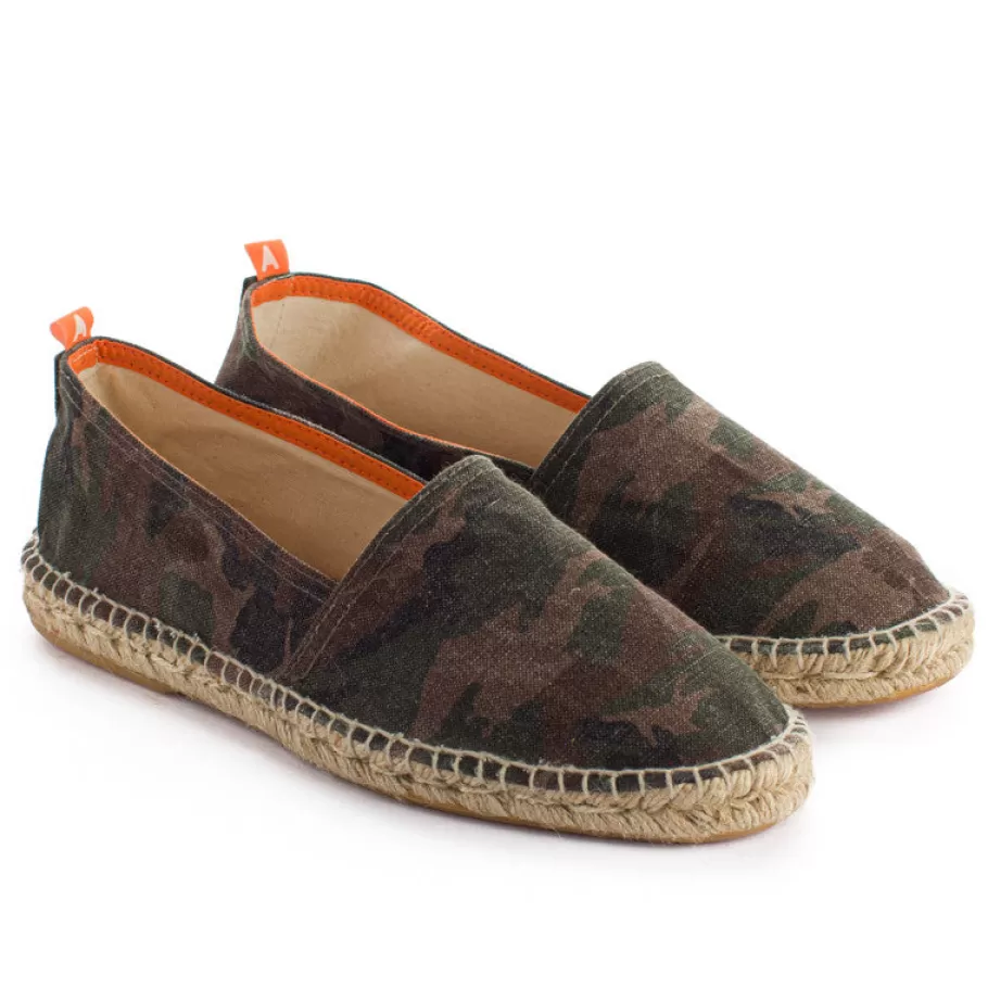 Abarca Shoes Camping Terra Green Camouflage-Men Summer Espadrilles