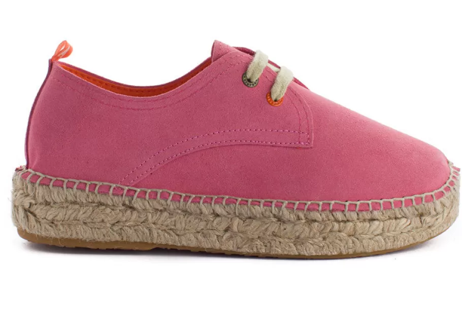 Abarca Shoes Chewing Gum Skin Blucher-Women Espadrilles With Laces