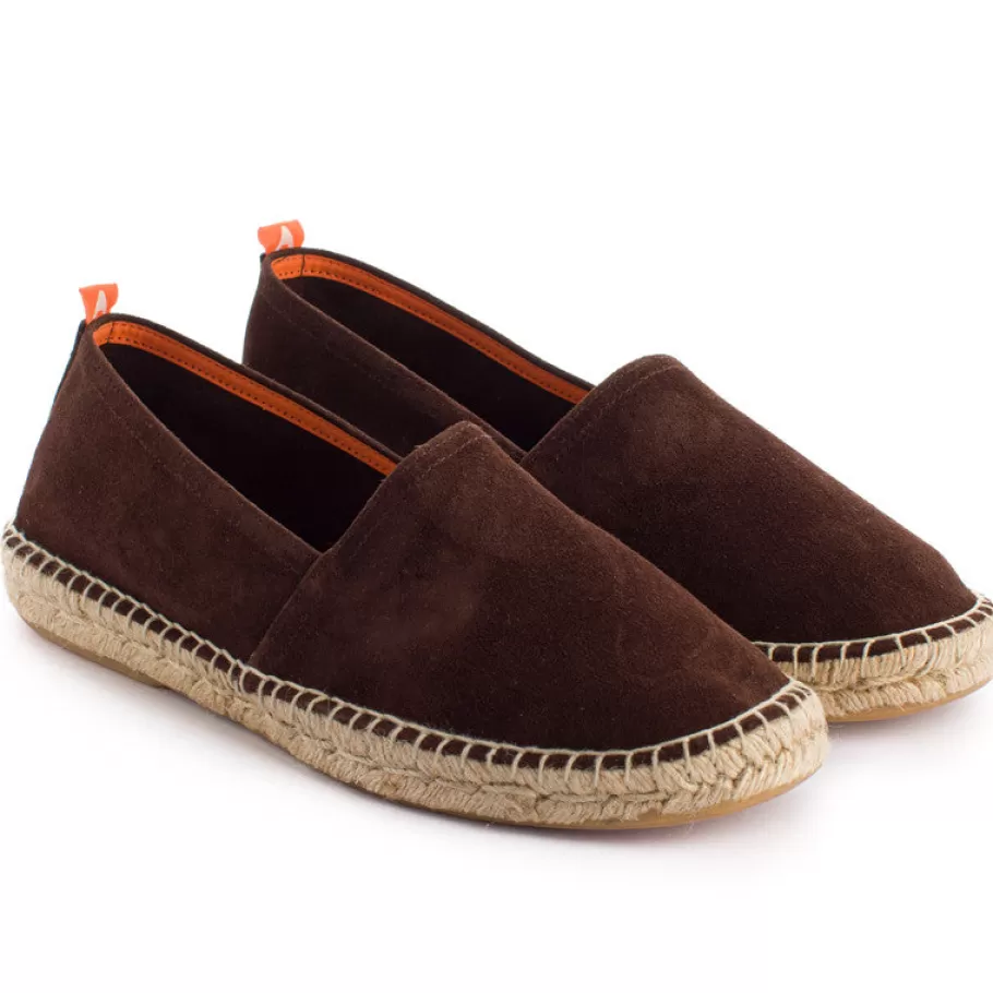 Abarca Shoes Chocolate Leather Camping 438-Men Summer Espadrilles