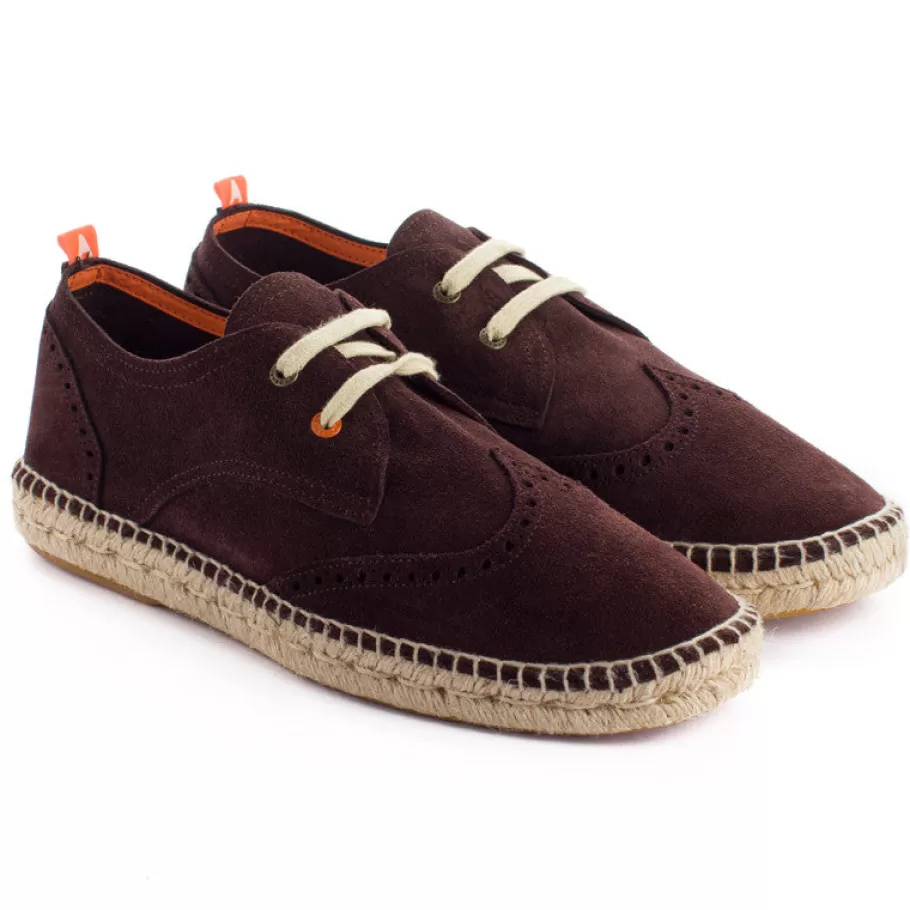 Abarca Shoes Chocolate Leather Oxford 438-Men Oxford Espadrilles