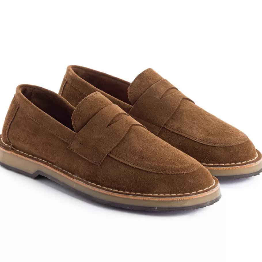 Abarca Shoes Earth Split Leather Moccasin-Men Leather Shoes