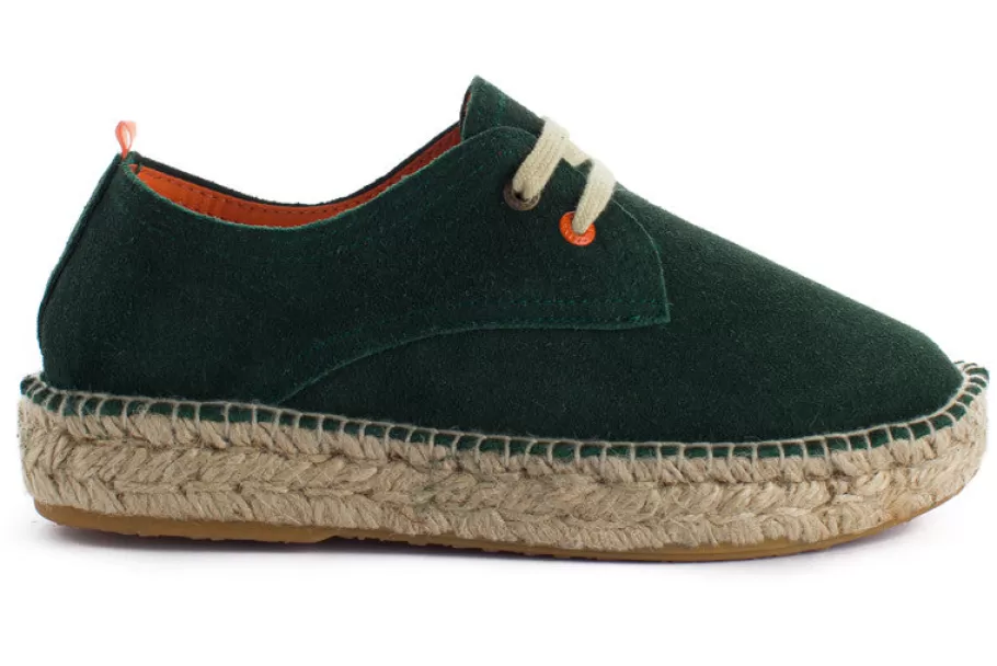 Abarca Shoes Emerald Skin Blucher-Women Espadrilles With Laces