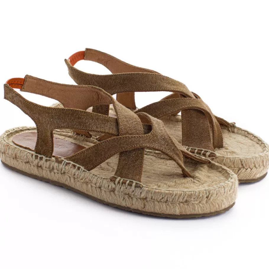 Abarca Shoes Jute Sandals Terra Formentera Leather-Women Jute Sandals