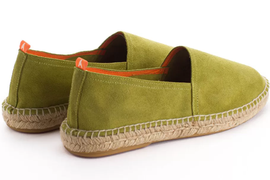 Abarca Shoes Khaki Leather Camping 16-Men Jute Espadrilles