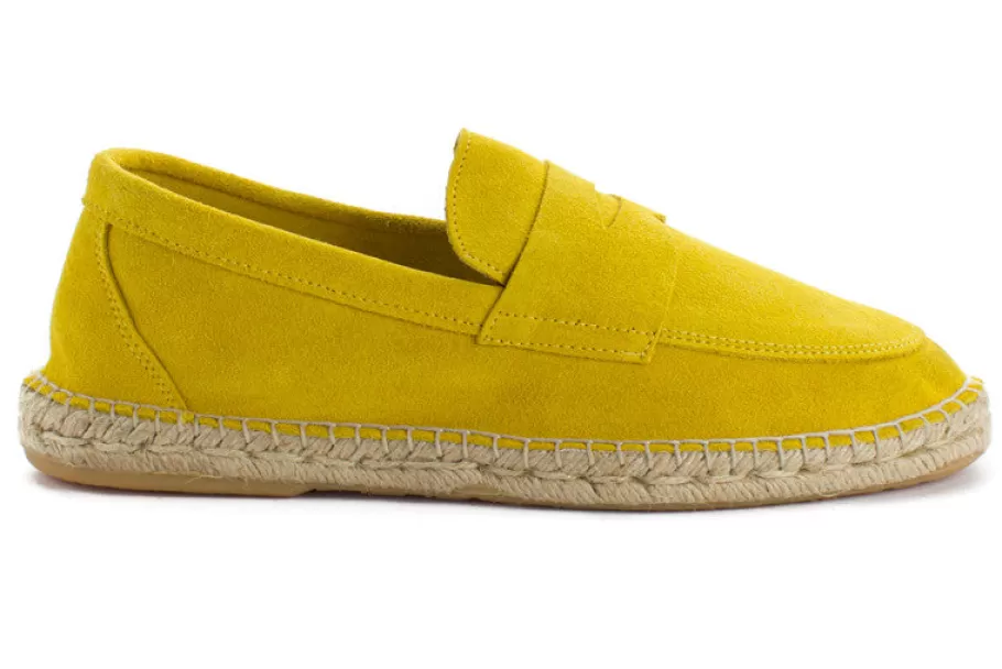 Abarca Shoes Lime Leather Moccasin-Men Moccasin Espadrille