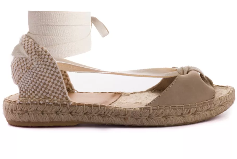 Abarca Shoes Menorquinas Cinta Nobuck Hielo-Women Summer Espadrilles