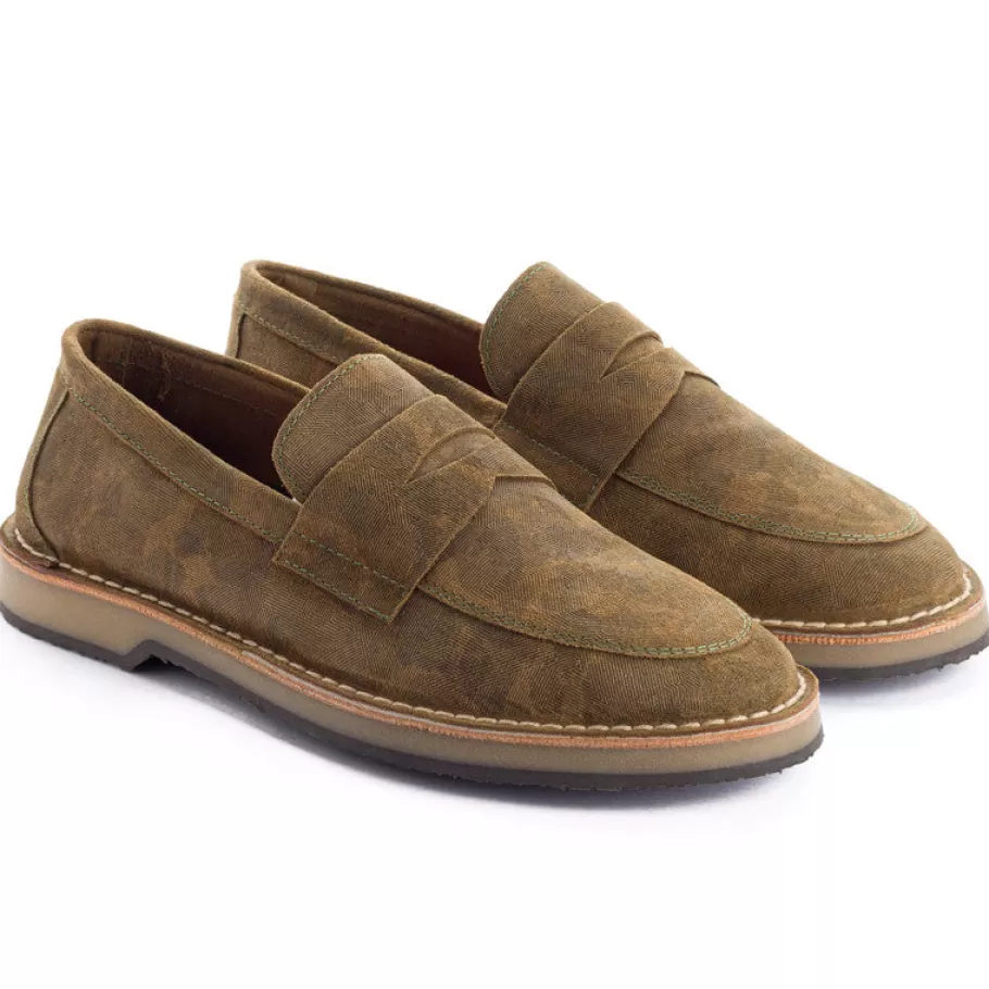 Abarca Shoes Military Split Leather Moccasin-Men Leather Shoes