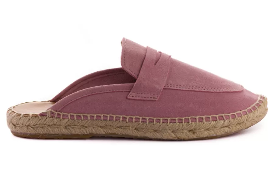 Abarca Shoes Mocasin Abierto Piel Pink-Women Moccasin Espadrille