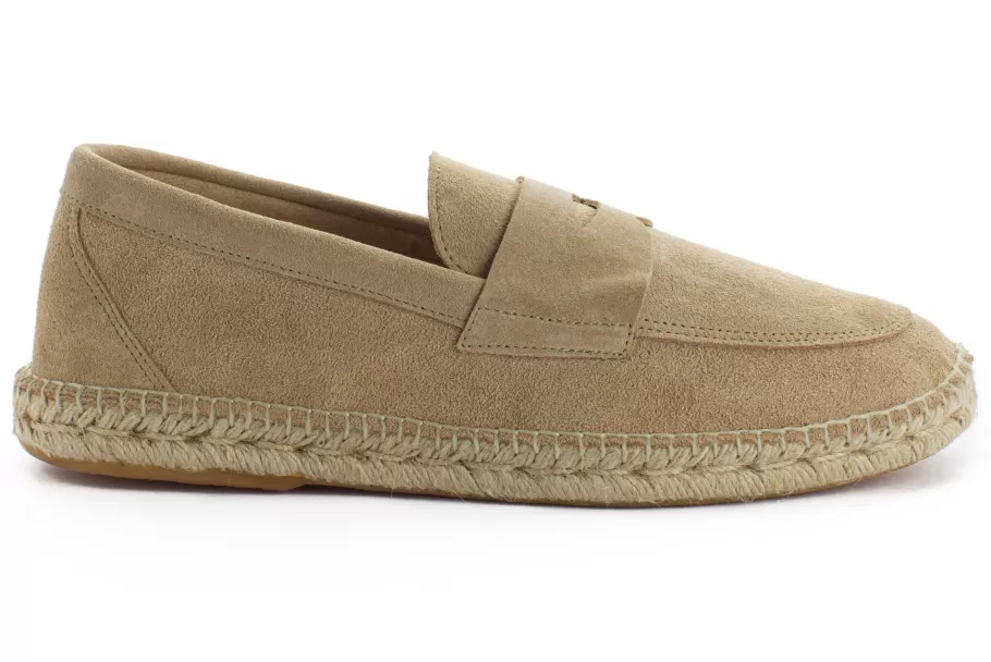 Abarca Shoes Mocasin Piel Beige-Men Moccasin Espadrille