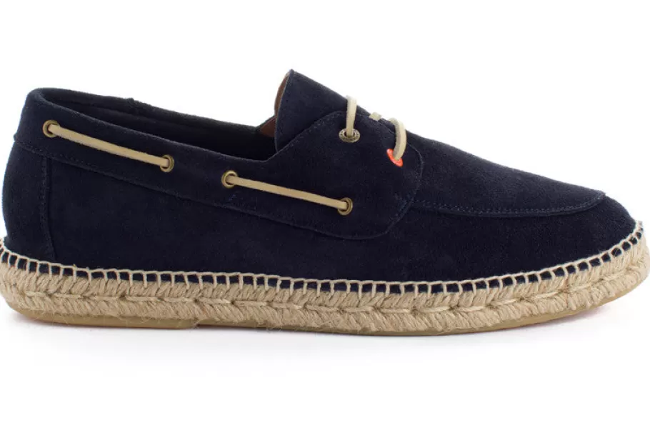 Abarca Shoes Nautical Marine Leather-Men Nautical Espadrilles