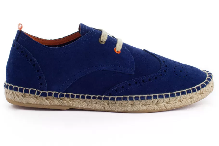 Abarca Shoes Navy Leather Oxford 17-Men Oxford Espadrilles