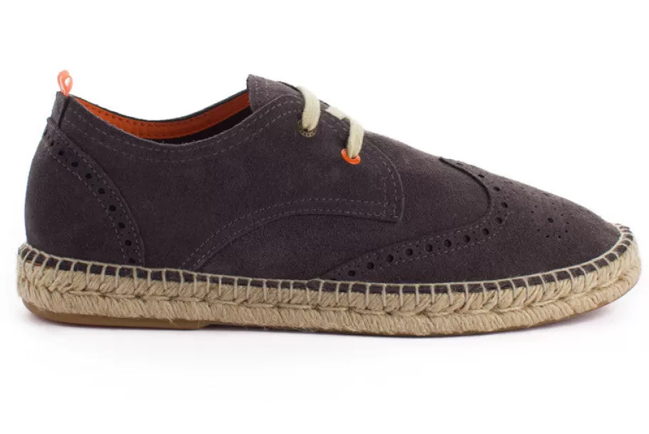 Abarca Shoes Oxford Leather Gray 870-Men Oxford Espadrilles