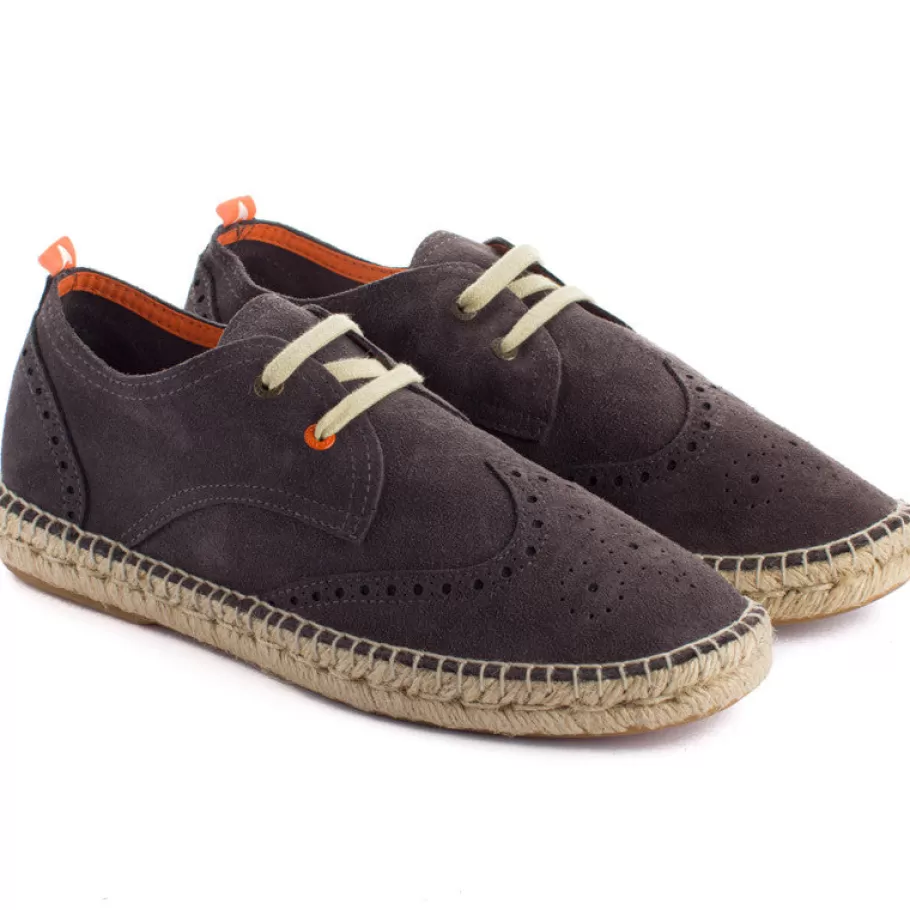 Abarca Shoes Oxford Leather Gray 870-Men Oxford Espadrilles