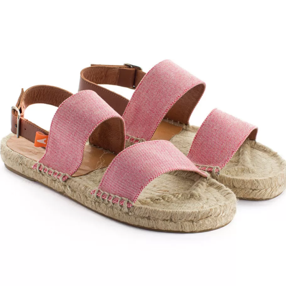 Abarca Shoes Pascale Domine Red Jute Sandals-Women Jute Sandals