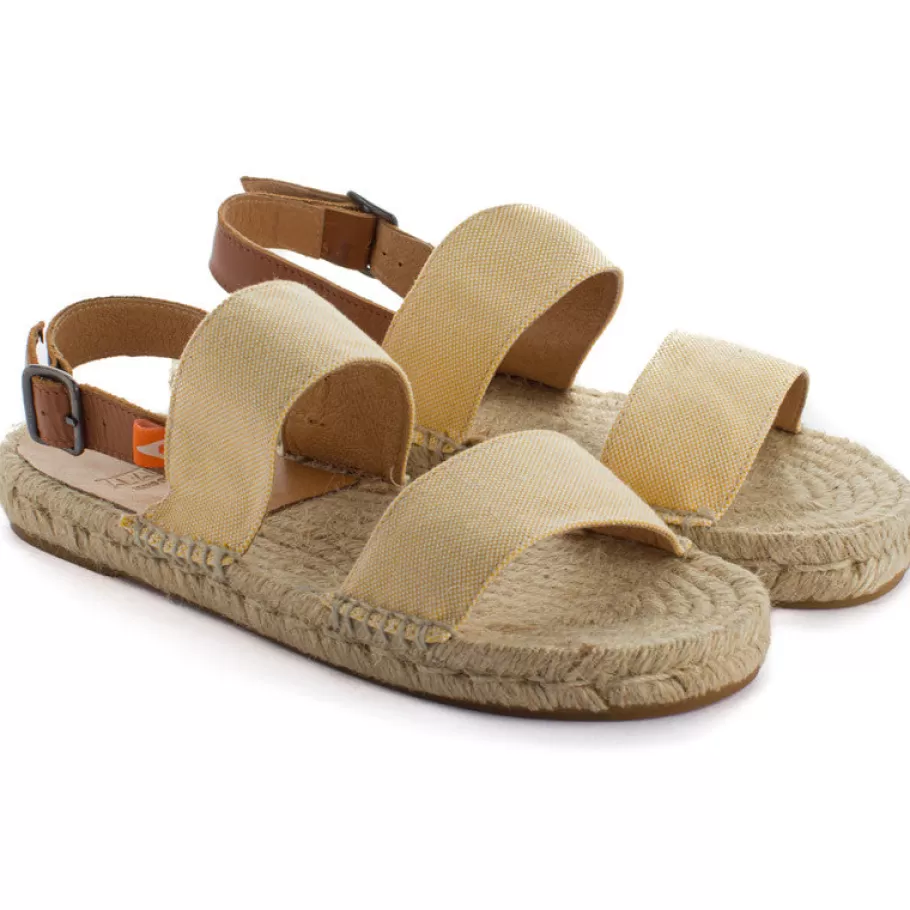 Abarca Shoes Pascale Domine Yellow Jute Sandals-Women Jute Sandals