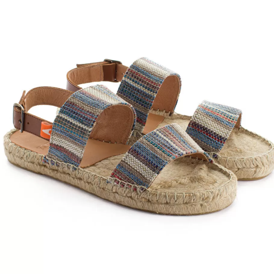 Abarca Shoes Pascale Mayoral Blue Jute Sandals-Women Jute Sandals