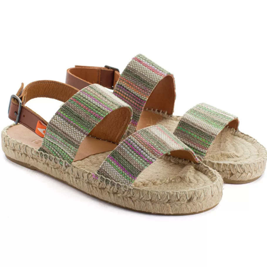 Abarca Shoes Pascale Mayoral Green Jute Sandals-Women Jute Sandals