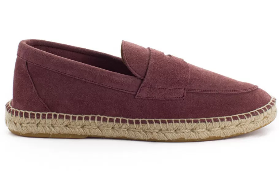 Abarca Shoes Purple Leather Moccasin-Men Moccasin Espadrille