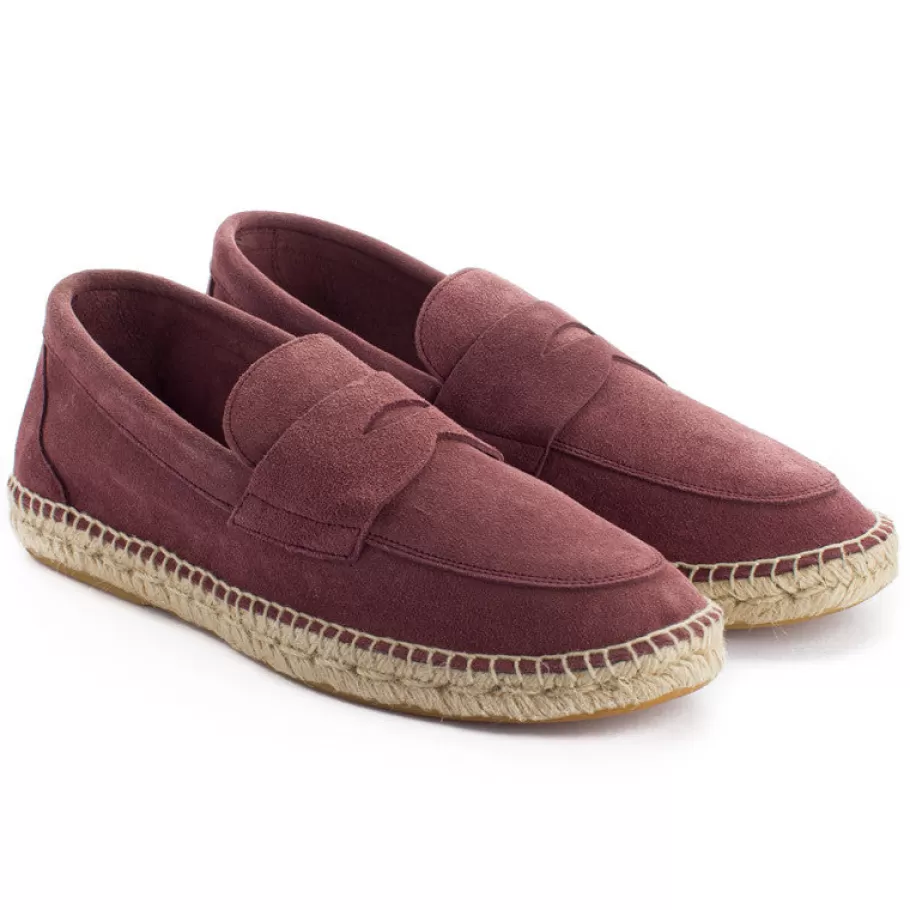 Abarca Shoes Purple Leather Moccasin-Men Moccasin Espadrille