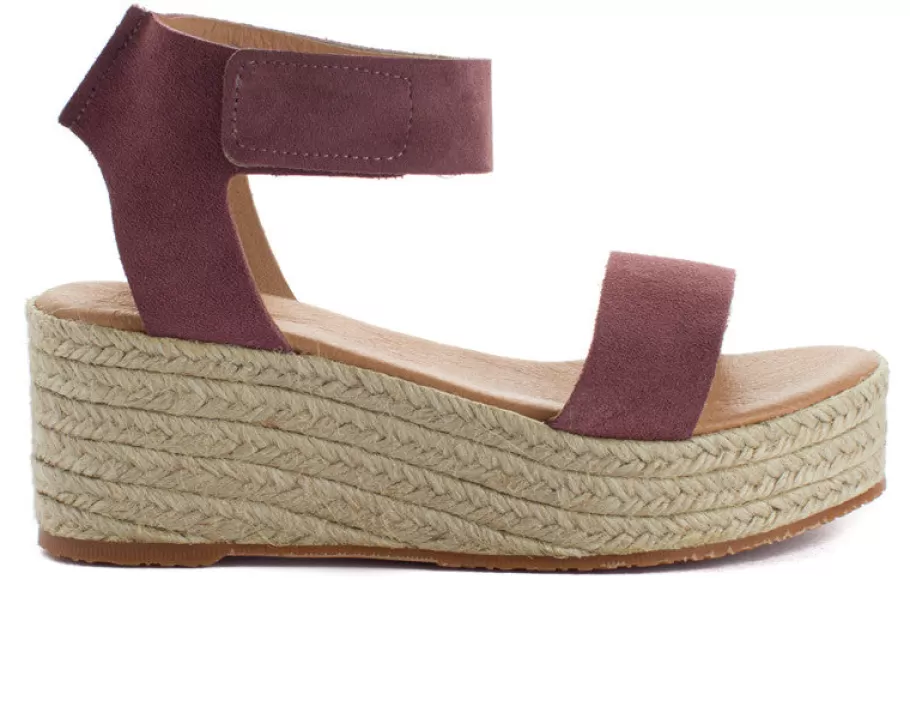 Abarca Shoes Purple Mallorca Leather Wedge Espadrilles-Women Espadrilles With Wedges