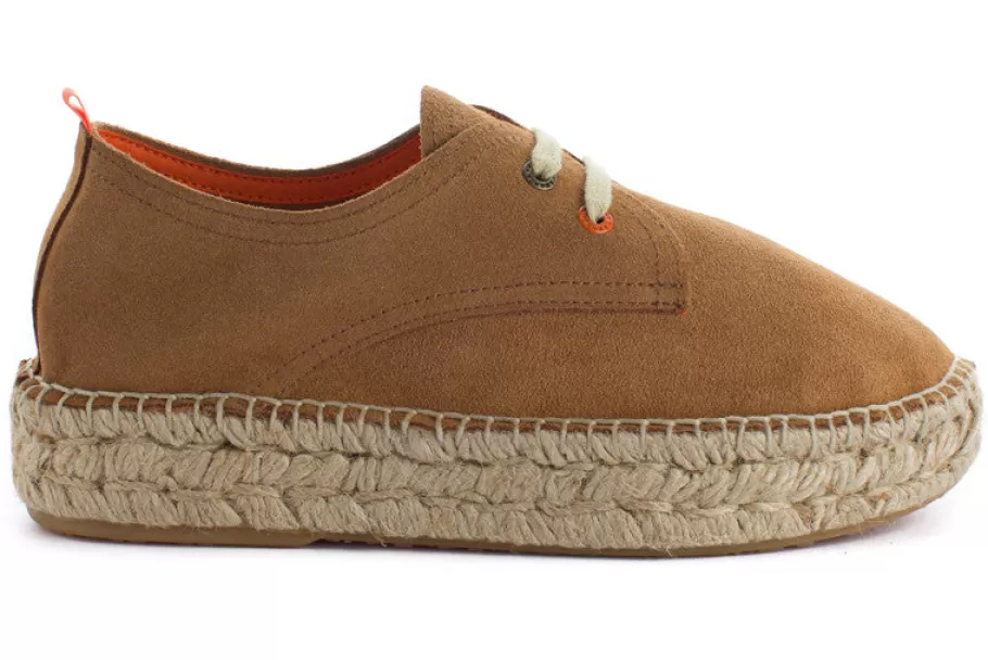 Abarca Shoes Sand Leather Blucher-Women Espadrilles With Laces