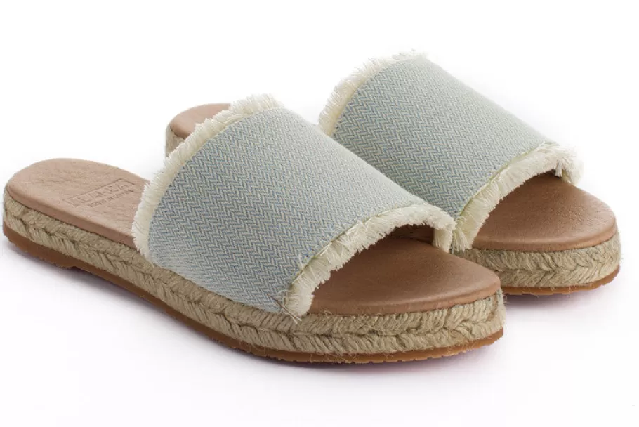 Abarca Shoes Santorini Unisex Light Blue Jute Sandals-Women Summer Espadrilles