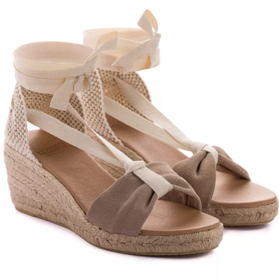 Abarca Shoes Sicilia Cuna Cinta Piel Piedra-Women Summer Espadrilles