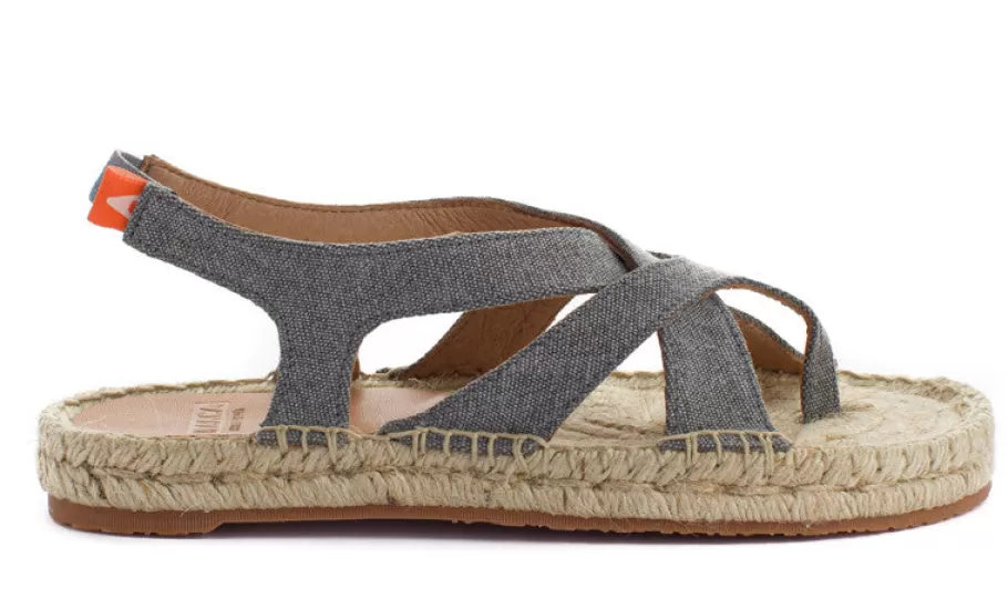 Abarca Shoes Terra Formentera Gray Sandal-Women Jute Sandals