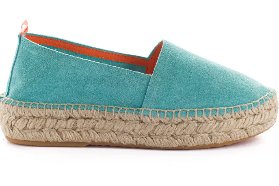 Abarca Shoes Turquoise Skin Camping-Women Summer Espadrilles