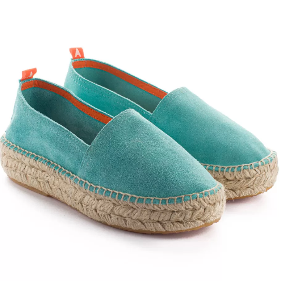 Abarca Shoes Turquoise Skin Camping-Women Summer Espadrilles